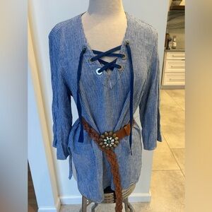 Calvin Klein Striped Tunic Top